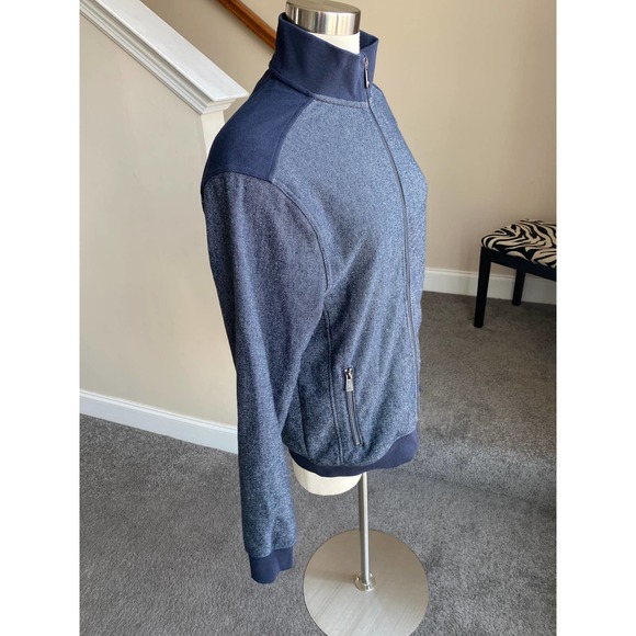 Men's RAINFOREST sheen blue fleece lined casual zip up jacket, size Medium - Picture 3 of 14